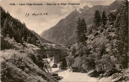 Ligne Viege-Zermatt - Pont Sur La Viege (Vispbach) (11196) * 19. 8. 1908 - Viège