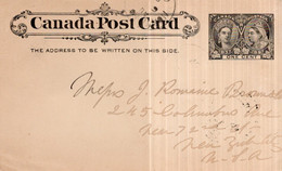 DOCUMENT PHILATHELIQUE AVEC ENTIER  DE 1897---CANADA---a - Altri & Non Classificati