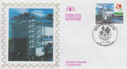 Enveloppe  FDC   1er  Jour    MONACO   Exposition  Universelle   HANNOVRE   2000 - 2000 – Hannover (Germania)