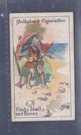 Robinson Crusoe 1928 -  Finds Skull & Bones  - Gallaher Cigarette Card - Original - Gallaher