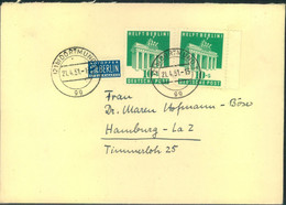 1951, Mehrfachfrankatur 10 Pfg. "Helft Berlin", Fernbrief Ab DORTMUND - Autres & Non Classés