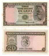 Timor 20 50 100 And 500 Escudos 1963-1967 Series 4 Pieces SET  500 Escudos -VF, Others  UNC  Foxing - Timor