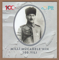 AC - TURKEY PORTFOLIO STAMP CENTENARY OF THE NATIONAL STRUGGLE MUSTAFA KEMAL ATATURK 1919 - 2019 24 STICKER STAMPS 2019 - Cuadernillos