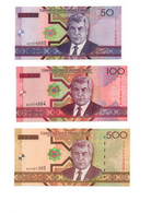 Turkmenistan 50 100 500 1000 5000 And 10000 Manat 2005 Issue 6 Pieces Set UNC - Turkmenistan