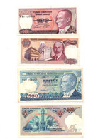 Turkey 100 500 1000 5000 10000 20000 And 50000 Lirasi ND 1970 7 Pieces SET UNC - Turkey