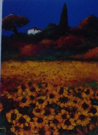 Petit Calendrier Poche 2002 Champ  Fleur Tournesol Peinture Paysage - Small : 2001-...