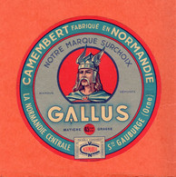 Etiquette Fromage  Gallus Normandie Central Ste Gauburge Orne - Kaas