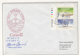 Canada Driftstation GLACE  Cover Ca 5 IX 1989 Signature (DR150B) - Estaciones Científicas Y Estaciones Del Ártico A La Deriva