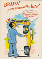 Illustration Allouin R.  Ed Combier -  Humour  Au Volant Voiture Nouvelle Auto - CPM 10,5x15 TBE Neuve - Humor
