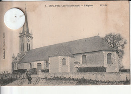 44 -  Carte Postale Ancienne De BOUAYE  L'Eglise  ( Carte Un Peu Molle à Recoller )mais En Bon état - Bouaye