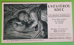 Buvard 404 - Laboratoire UVESTEROL ADEC - Tableau 17 - Etat D'usage : Voir Photos - 21x12 Cm Environ - Vers 1960 - Produits Pharmaceutiques