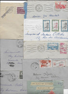 MAROC  Cachet Postal De MARRAKECH Entre 1935 Et 1950 Lot De 7 Enveloppes Et Un Télégramme - Otros - África