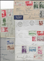 MAROC  Cachet Postal De MEKNES Entre 1943 Et 1948 Lot De 6 Enveloppes Dont 2 En Recommandé - Otros - África