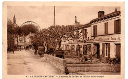 La Tresne Casterat - L'avenue De La Gare Et L'Eglise Saint Joseph  -  CPA° Gk - Other & Unclassified