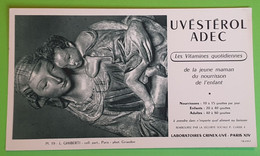 Buvard 405 - Laboratoire UVESTEROL ADEC - Tableau 19 - Etat D'usage : Voir Photos - 21x12 Cm Environ - Vers 1960 - Produits Pharmaceutiques