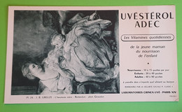 Buvard 406 - Laboratoire UVESTEROL ADEC - Tableau 24 - Etat D'usage : Voir Photos - 21x12 Cm Environ - Vers 1960 - Produits Pharmaceutiques