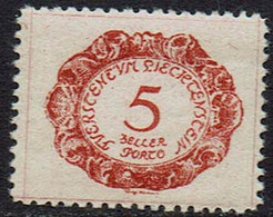 Liechtenstein Portomarken 1920, MiNr 1, Postfrisch - Strafportzegels
