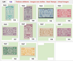 1923 -1927 Belgium Railways Lot 130- 10 Used Stamps OBP/COB 138 144 146 156 157 139 158 161 162 166 - 1923-1941