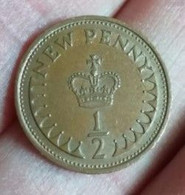 1/2 New Penny 1974 Angleterre En L Etat Sur Les Photos - 1/2 Penny & 1/2 New Penny