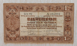 Netherlands 1938 - ‘Zilverbon - 1 Gulden’ - Serie HQ - No 416993 - P# 61 - VVF - 1 Gulde