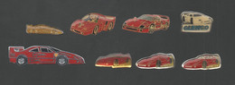 PINS PIN'S AUTO FERRARI  629 AUTOMOBILE F40 GLENCO DISNEY BETTY BOOP  LOT 8 PINS TOUS DIFFERENTS - Ferrari