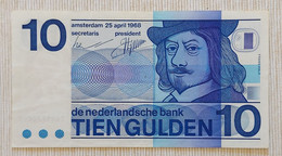 Netherlands 1968 - 10 Gulden ‘Frans Hals’ - No 3641770692 - P# 91b - UNC - 10 Florín Holandés (gulden)