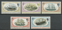 FALKLAND 1970 N° 186/190 ** Neufs MNH Superbes C 11 € Voiliers Sailboats Navire Great Britain Restauration Bateaux Trans - Falklandeilanden