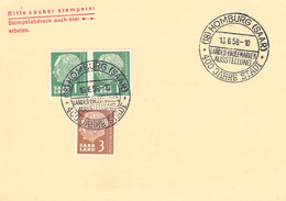 SAARLAND - SONDERSTEMPEL 1958 400 J. STADT HOMBURG Mi #380, 382 / YZ215 - Lettres & Documents