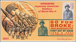 2021 NEW *** USA United States Cover Go For Broke, First Day Cover Japanese Japan Army World War II (**) - Guerre Mondiale (Seconde)