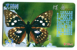 Télécarte China Télécom :  Papillon - Mariposas