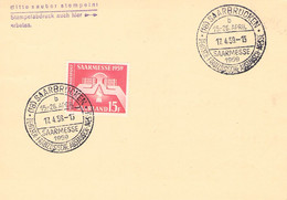 SAARLAND - SONDERBELEG SAARMESSE 17.4.1959 Mi #447 / YZ220 - Lettres & Documents