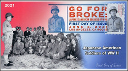 2021 NEW *** USA United States Cover Go For Broke, First Day Cover Japanese Japan Army World War II (**) - Guerre Mondiale (Seconde)