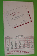 Buvard 710 CALENDRIER - Laboratoire Ana - VOEUX - Etat D'usage : Voir Photos - 12x21 Cm Environ - JANVIER 1954 - Produits Pharmaceutiques