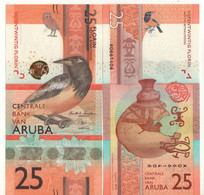 Aruba New 25  FLorin  Dated 01.01.2019   ( Troupial Bird   +  Jag ) - Aruba (1986-...)