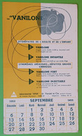 Buvard 721 CALENDRIER - Laboratoire Ana - VANILONE -Etat D'usage: Voir Photos - 12x21 Cm Environ - SEPTEMBRE 1953 - Produits Pharmaceutiques