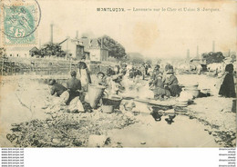HR 03 MONTLUCON. Laveuses Sur Le Cher Et Usine Saint-Jacques 1906 Pli Coin Droit - Montlucon