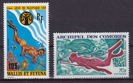 Wallis Et Futuna 1975 Sport Plongée Diving YT PA 66 Stamps MNH** - Plongée