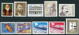 YUGOSLAVIA 1977 Eight Commemorative Issues MNH / **. - Ungebraucht