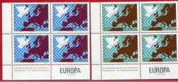 YUGOSLAVIA 1977 European Security Conference Blocks Of 4 MNH / **.  Michel 1692-93 - Neufs