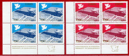 YUGOSLAVIA 1977 European Security Conference II Blocks Of 4  MNH / **.  Michel 1699-1700 - Unused Stamps