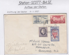 Ross Dependency 1957 Cover Scott Base Ca 11 JA 57 Opening Day Of Station (SC102) - Autres & Non Classés