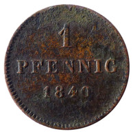 ALLEMAGNE BAVIÈRE 1 Pfennig 1840 - Other & Unclassified