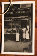 Carte Photo 1930's CPA Ak A La Renommée Charcuterie Comestibles 41 Grande Rue CHERBOURG Animée 50 Manche - Cherbourg