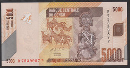Congo Democratic Republic 5000 Franc 2020 P102c UNC - République Démocratique Du Congo & Zaïre