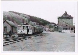 Poix Saint-Hubert - Gare SNCV SNCB - Convoi Vers Libin Et Maissin - Photo - & Tram, Train, Railway Station - Eisenbahnen