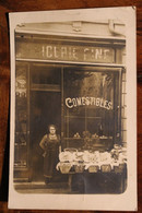 Carte Photo 1910's CPA Ak Epicerie Fine Comestibles Animée à Situer - Sonstige & Ohne Zuordnung