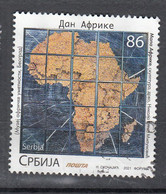 Servie 2021 Mi Nr 1010, Kaart Afrika - Servië