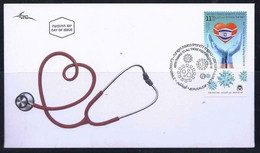 2021 New ** ISRAEL Coronavirus Virus Defeat COVID-19 Vaccine Doctor Nurse Mask Virus FDC Cover  (**)  Last Stock - Brieven En Documenten