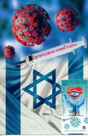 2021 New ** ISRAEL Coronavirus Virus Defeat COVID-19 Vaccine Doctor Nurse Mask Virus Maximum Card (**)  Last Stock - Ungebraucht