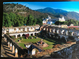 Postcard Antigua Guatemala 2015,Circulated In El Salvador (Coat Of Arms And University Stamps) - Guatemala